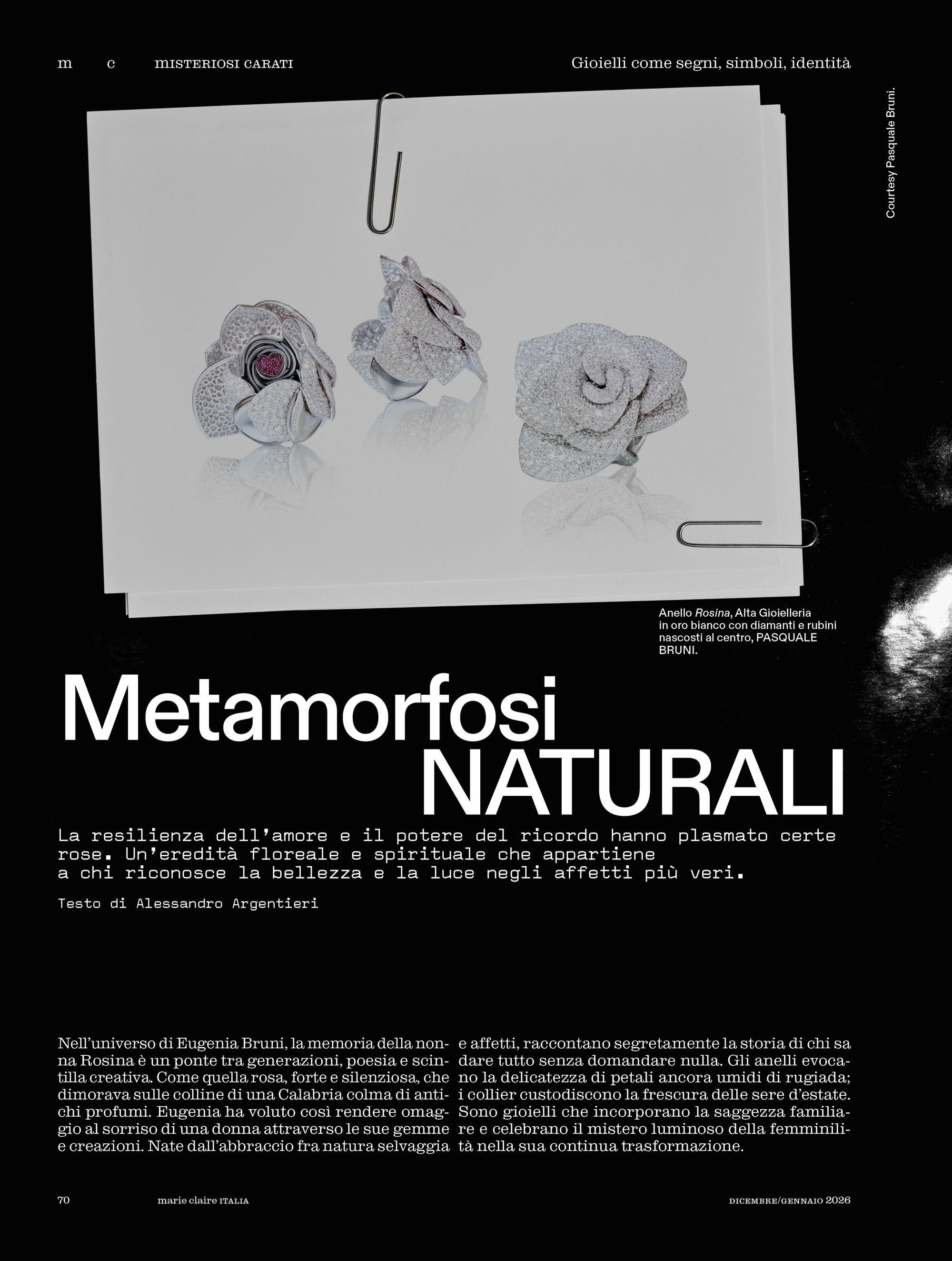CREATIVE DIRECTION – EDITORIAL DIRECTION ISSUE 12-01 M C APPUNTI DI MODA E CULTURA 