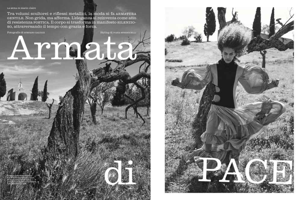 marie claire ITALIA CREATIVE DIRECTION - EDITORIAL DIRECTION ISSUE 12-01 ARMATA DI PACE BY STEFANO GALUZZI
