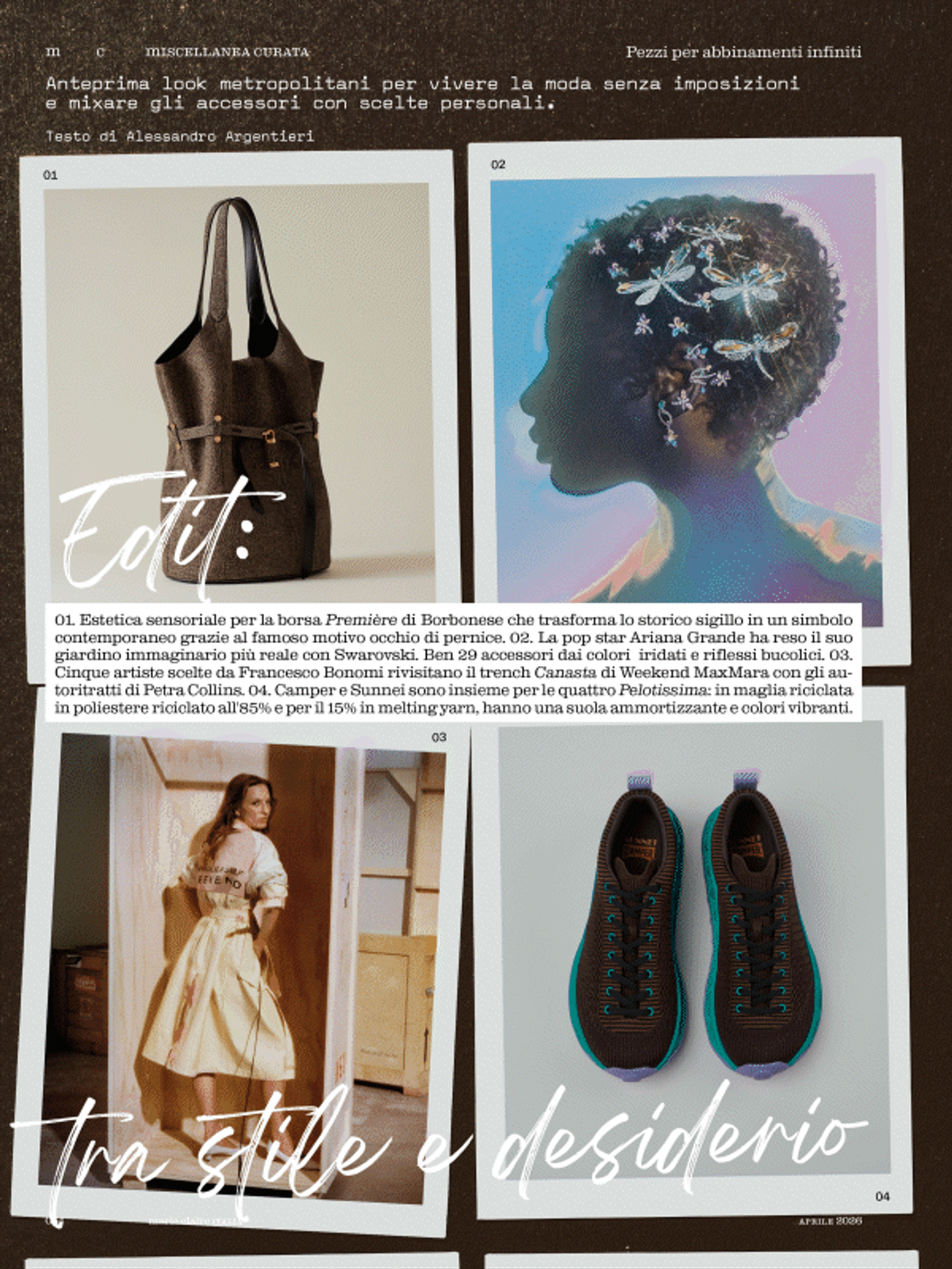 CREATIVE DIRECTION – EDITORIAL DIRECTION ISSUE 04 M C APPUNTI DI MODA E CULTURA 