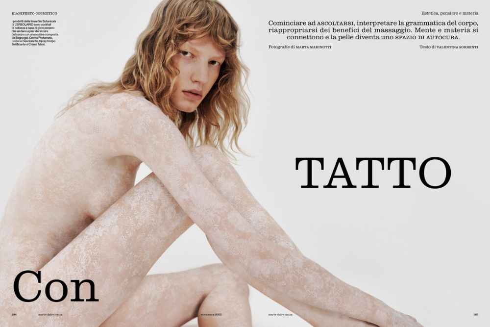 marie claire ITALIA CREATIVE DIRECTION - EDITORIAL DIRECTION ISSUE 11 CON TATTO BY MARTA MARINOTTI