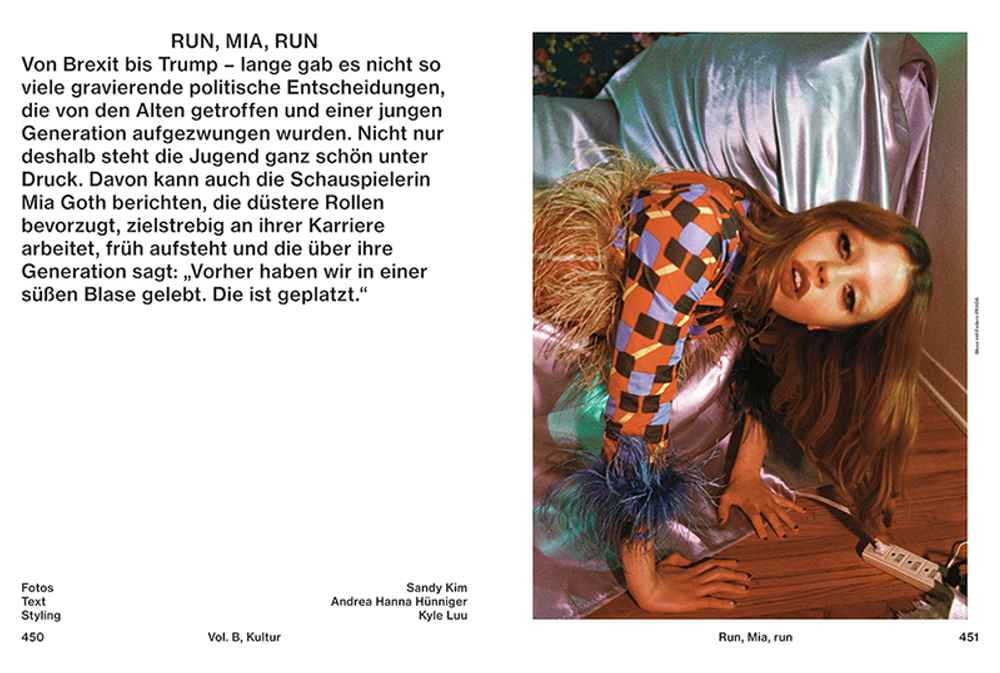 NUMÉRO BERLIN CREATIVE DIRECTION - EDITORIAL DIRECTION ISSUE 2 VOL. B RUN, MIA, RUN BY SANDY KIM