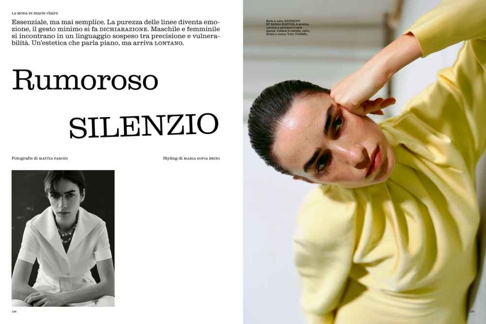 marie claire ITALIA CREATIVE DIRECTION - EDITORIAL DIRECTION ISSUE 12-01 RUMOROSO SILENZIO BY MATTIA PARODI