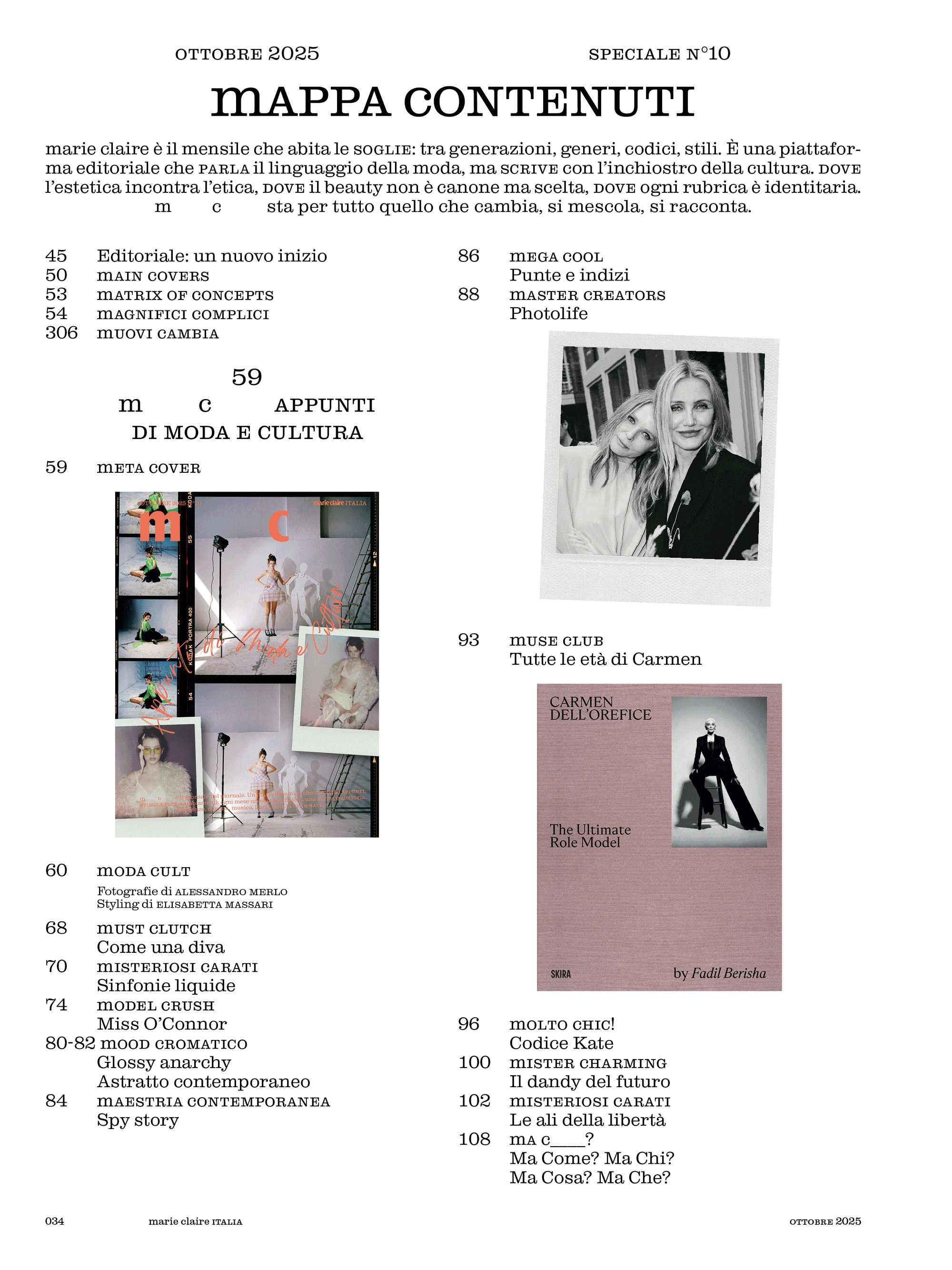 BRAND DESIGN - MAPPA CONTENUTI ISSUE 10