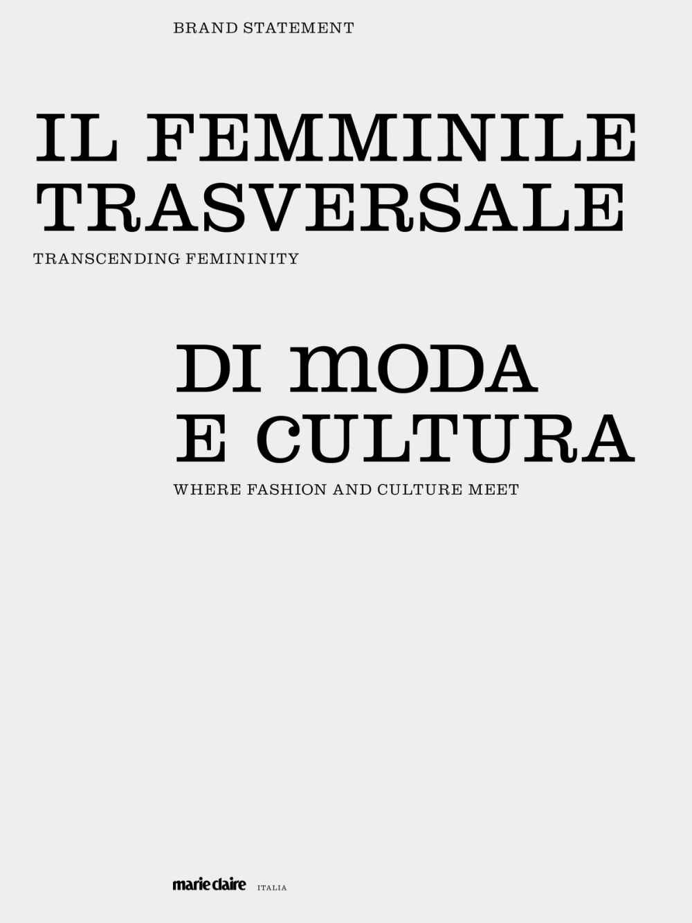 marie claire ITALIA BRAND STRATEGY - BRANDING