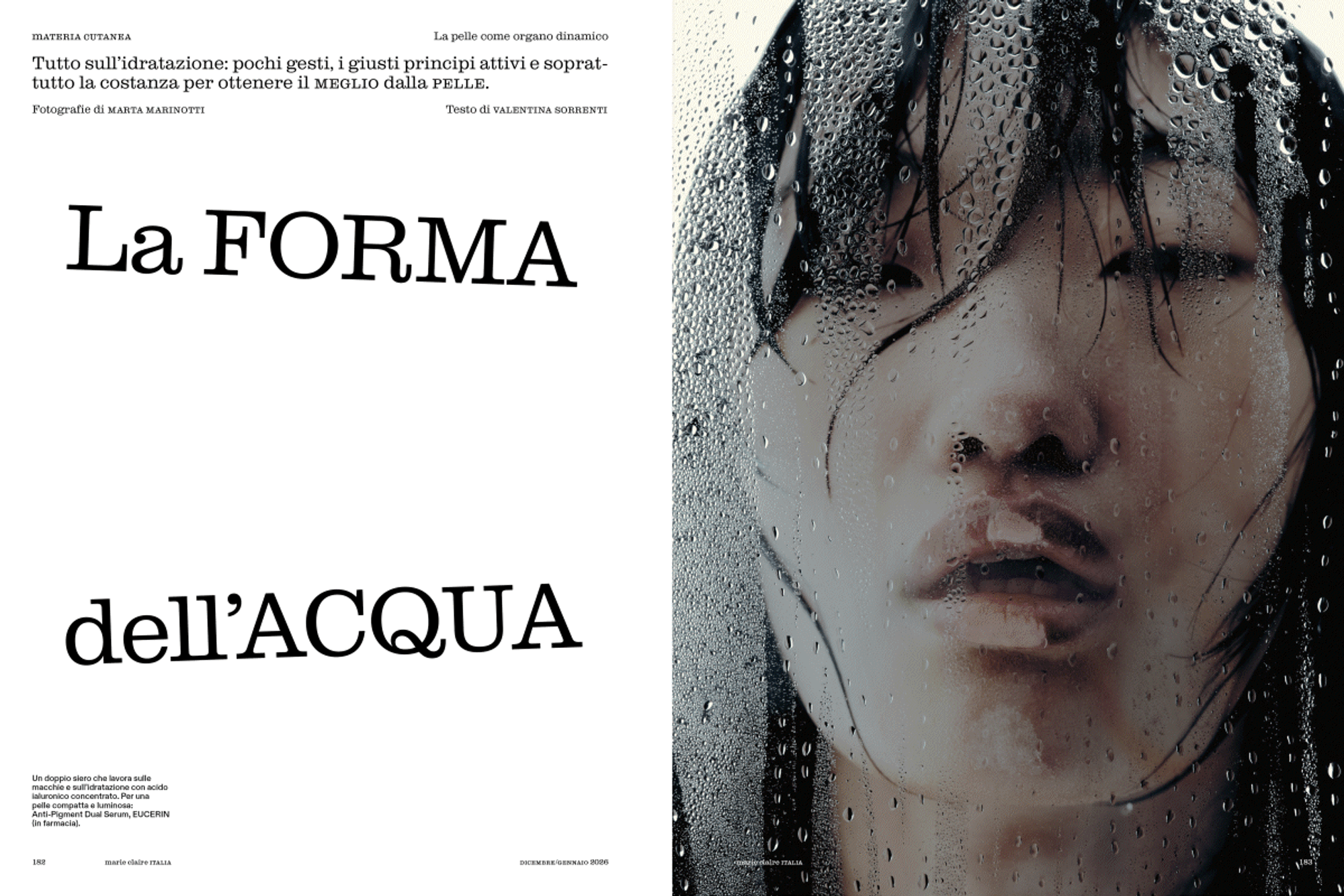 CREATIVE DIRECTION – EDITORIAL DIRECTION ISSUE 12-01 LA FORMA DELL'ACQUA