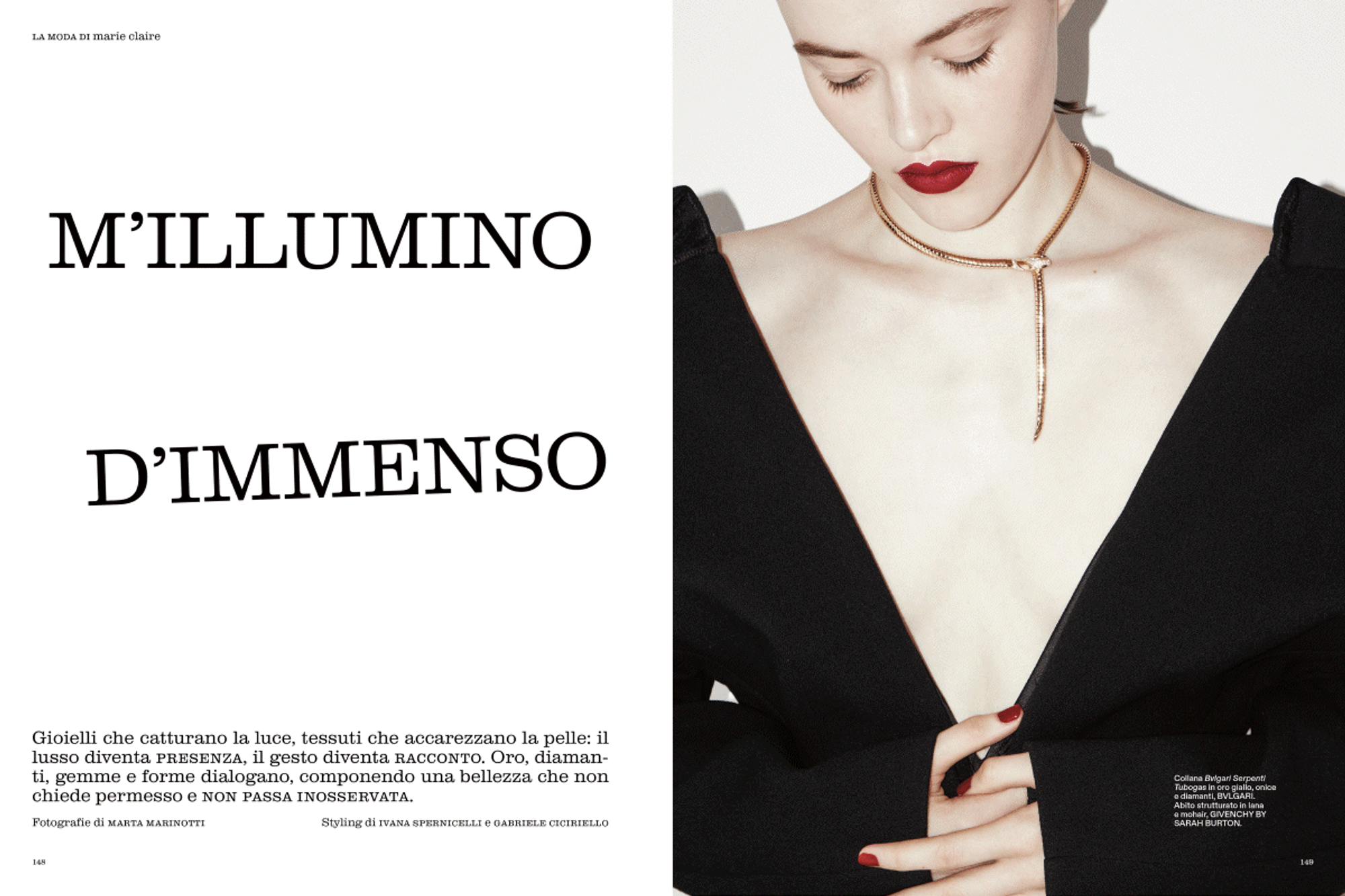CREATIVE DIRECTION – EDITORIAL DIRECTION ISSUE 12-01 M'ILLUMINO D'IMMENSO