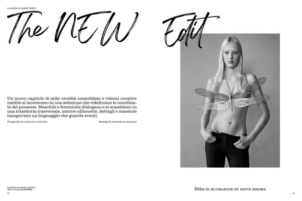 marie claire ITALIA CREATIVE DIRECTION - EDITORIAL DIRECTION ISSUE 02 THE NEW EDIT BY CARLOTTA MANAIGO