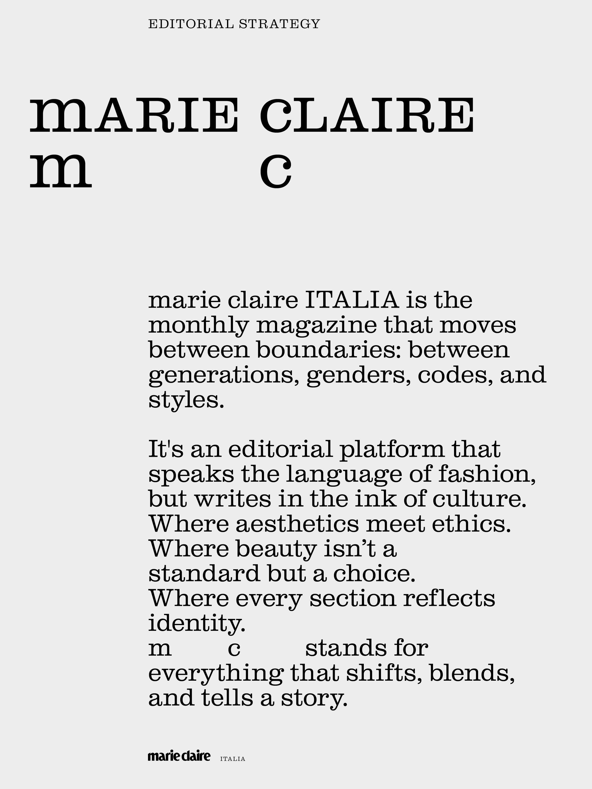 marie claire ITALIA BRAND STRATEGY - BRANDING