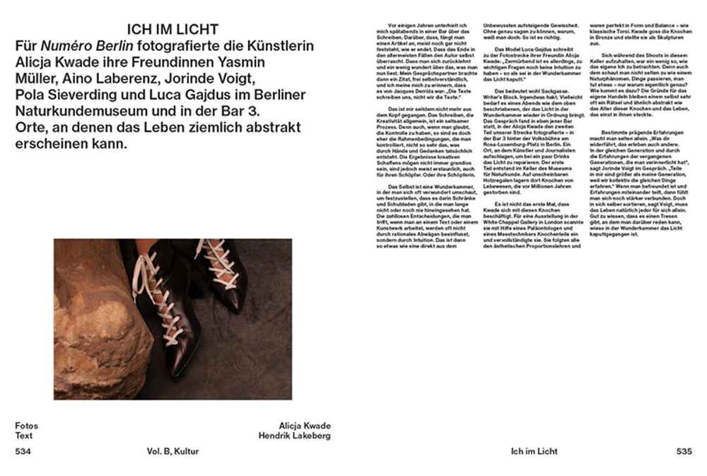 NUMÉRO BERLIN CREATIVE DIRECTION - EDITORIAL DIRECTION ISSUE 03 VOL. B ICH IM LICHT BY ALICJA KWADE
