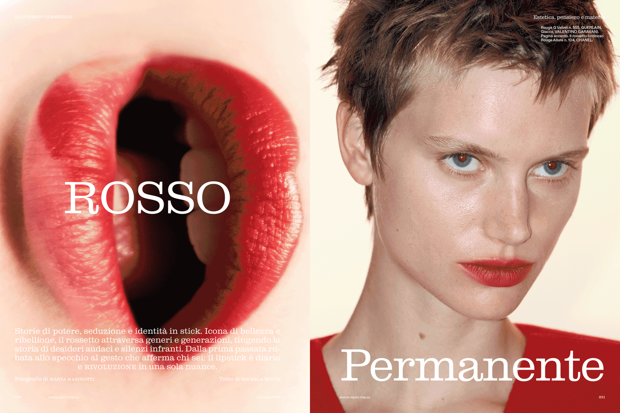 CREATIVE DIRECTION – EDITORIAL DIRECTION ISSUE 10 ROSSO PERMANENTE