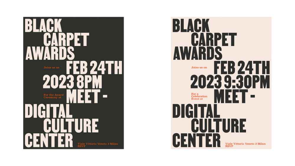 BLACK CARPET AWARDS BRAND DESIGN - DESIGN - EVENT SAVE THE DATE