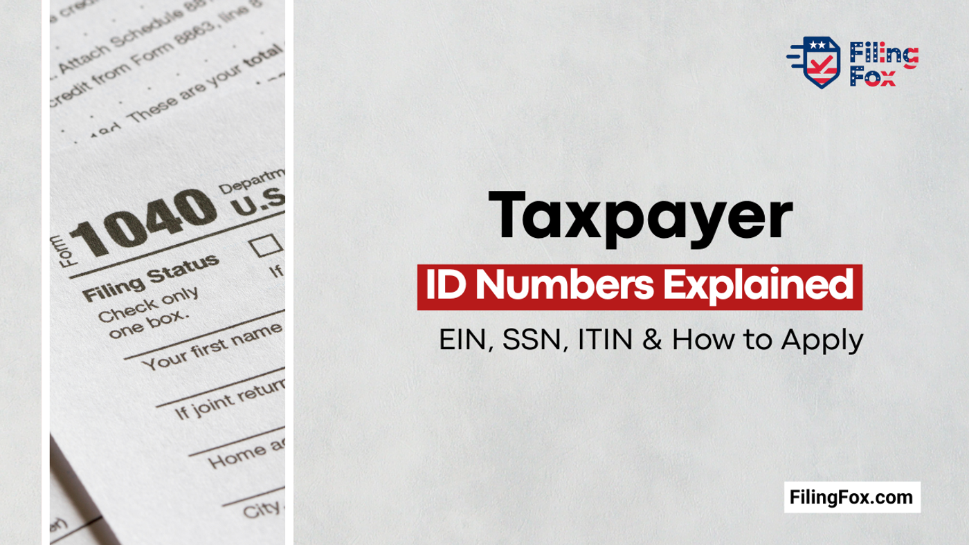 Taxpayer ID Numbers Explained: EIN, SSN, ITIN & How to Apply