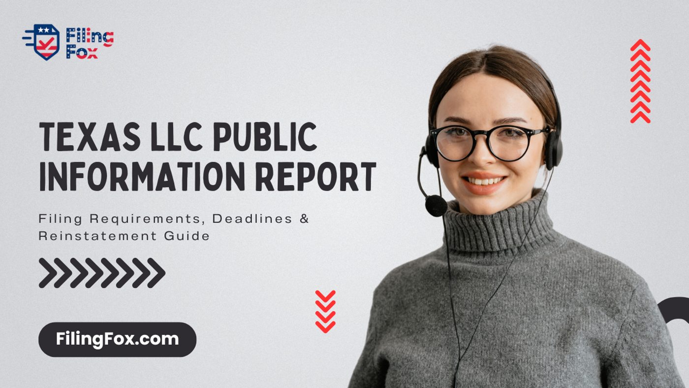 Texas LLC Public Information Report: Filing Requirements, Deadlines & Reinstatement Guide