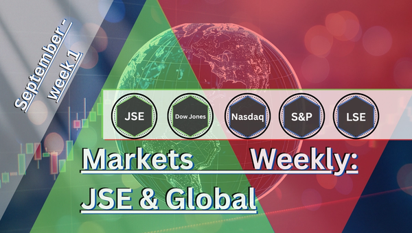 JSE & Global markets today. Weekly review.