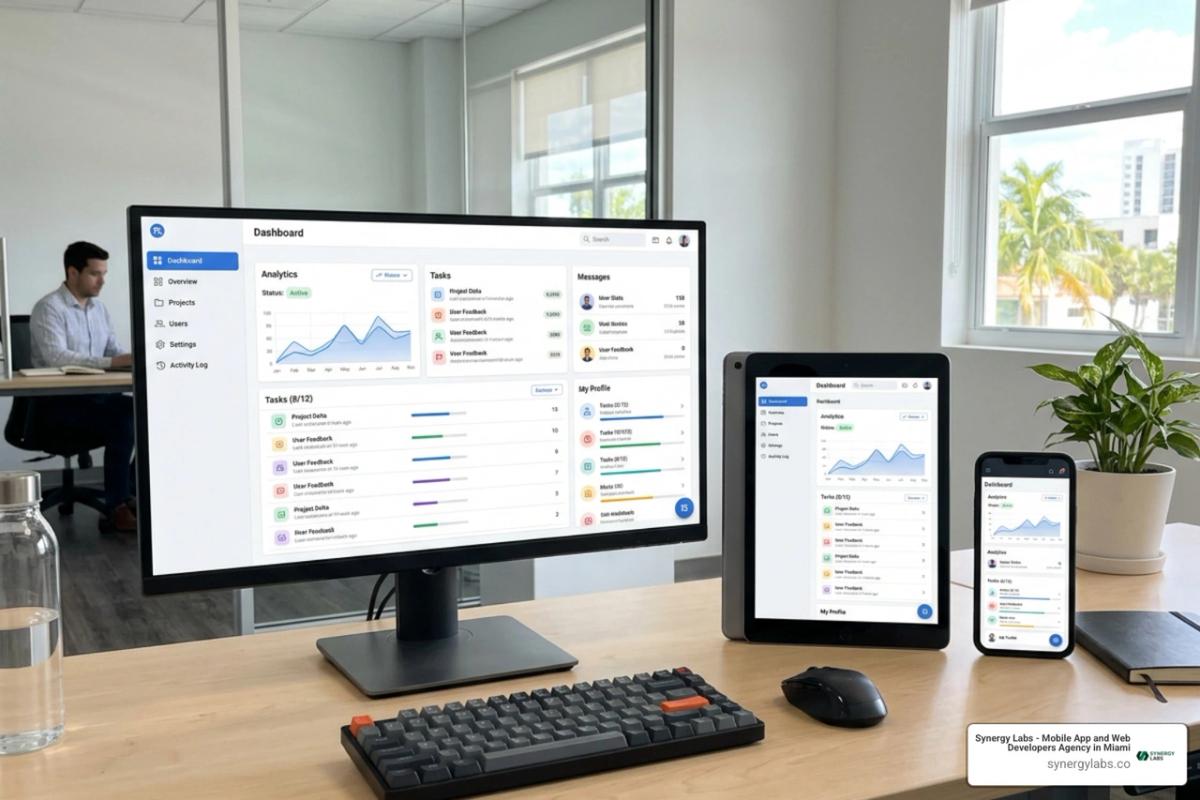 Responsive Progressive Web App running seamlessly across desktop, tablet, and mobile devices