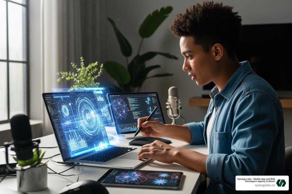 creator working with AI technology - The Rise of Creator Marketplaces for AI Services: Why Distribution Is the New Product in 2026