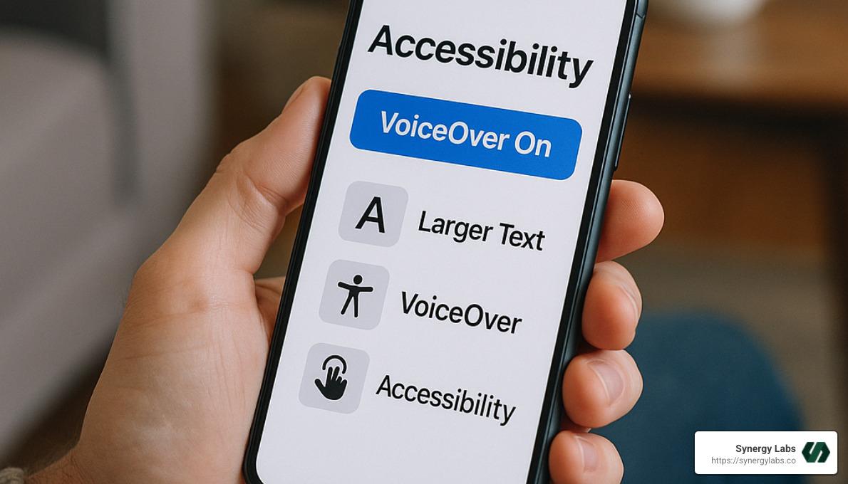 Screen reader accessibility features in mobile app - user experience in mobile apps