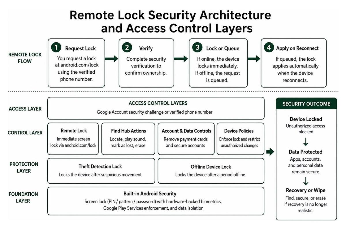 Remote lock security architecture and access control layers