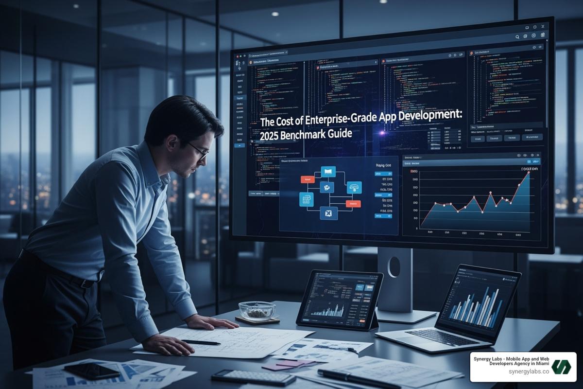 illustrating the difference between a simple, medium, and complex app's feature list - The Cost of Enterprise-Grade App Development: 2025 Benchmark Guide