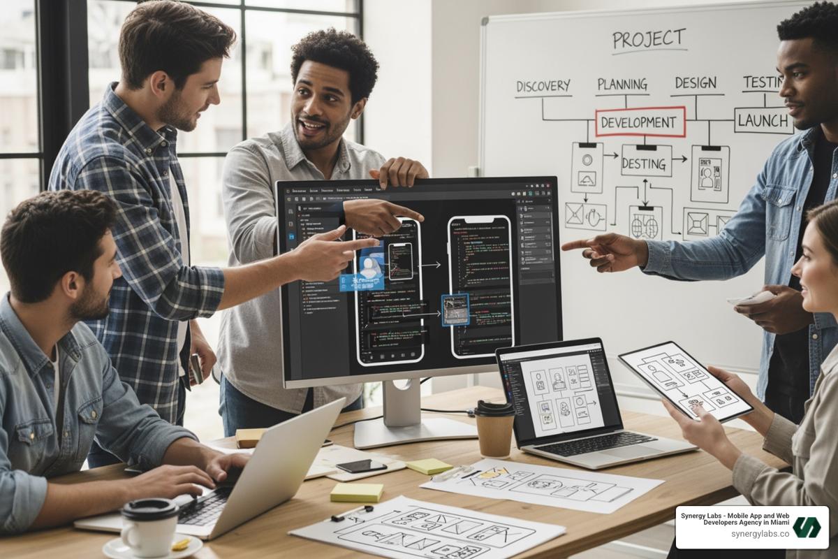 Image of a smartphone screen displaying an app successfully published on the major app stores - Mobile App Development Agency: What to Expect from Discovery to Launch