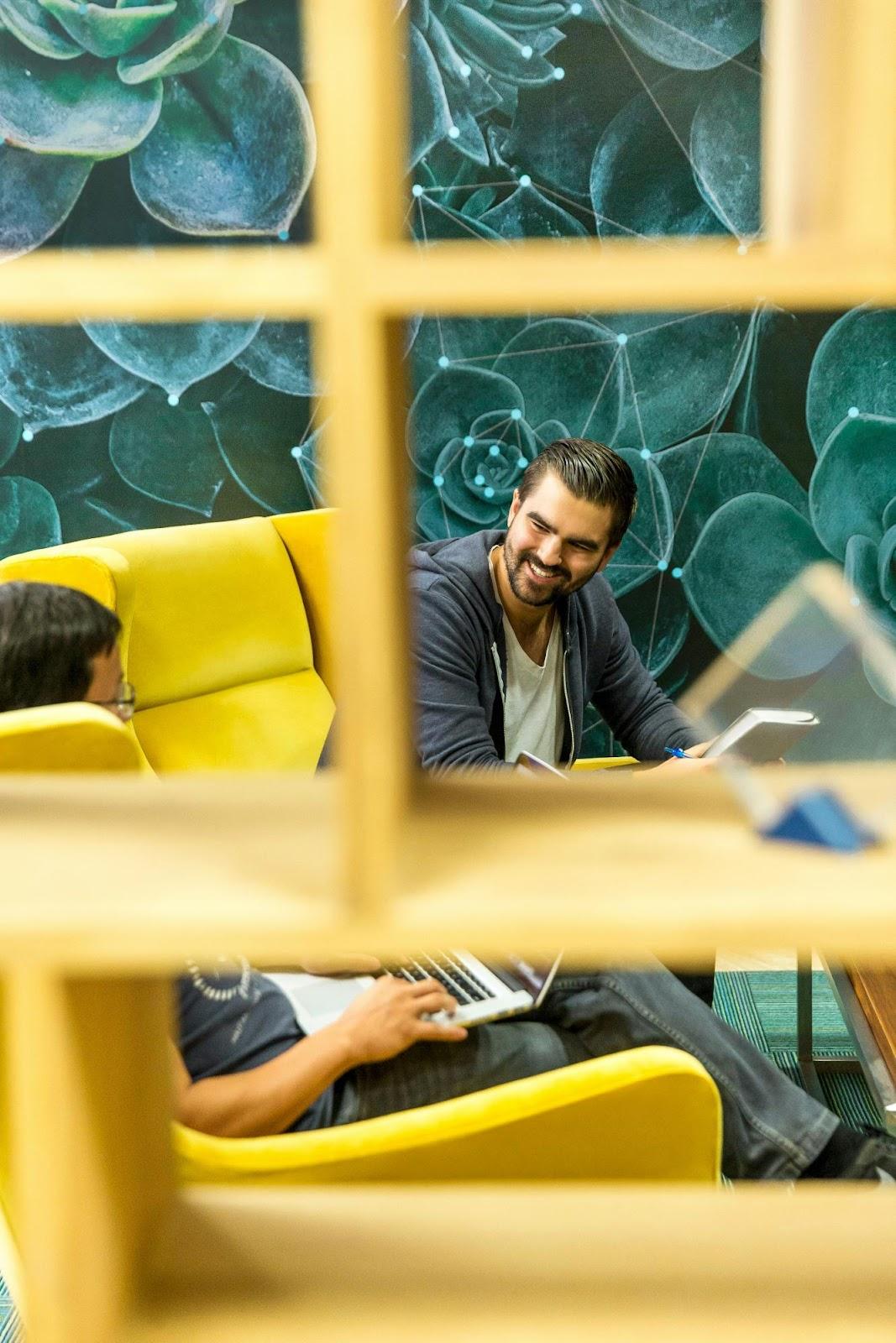 A developer working on mobile app development