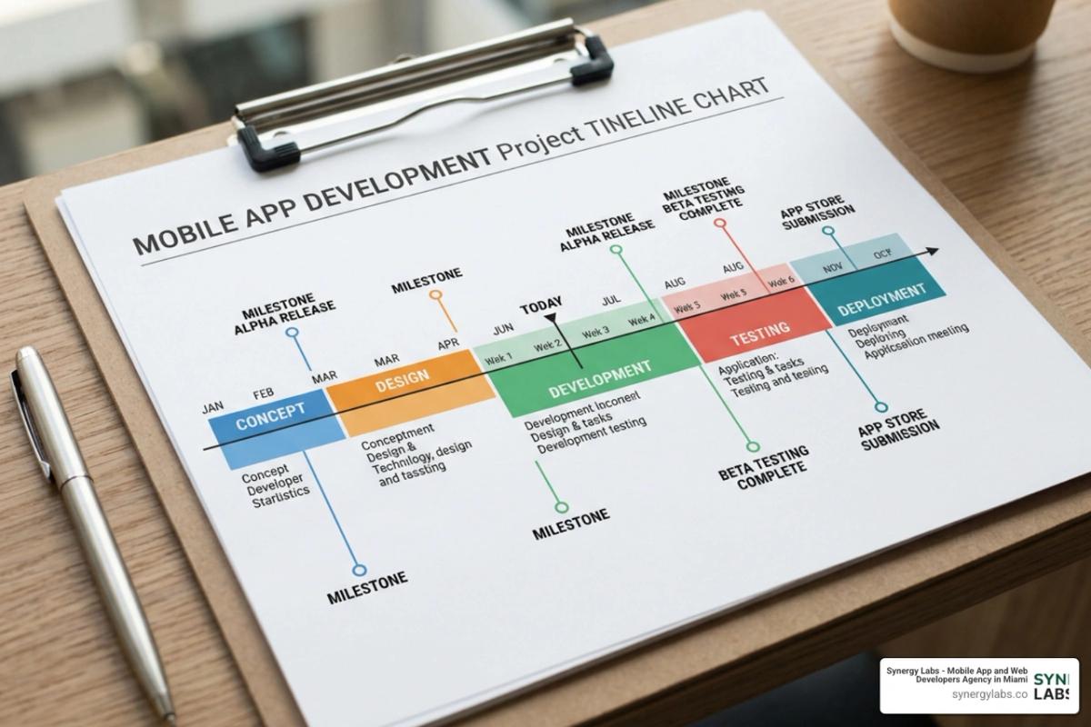 a project timeline chart