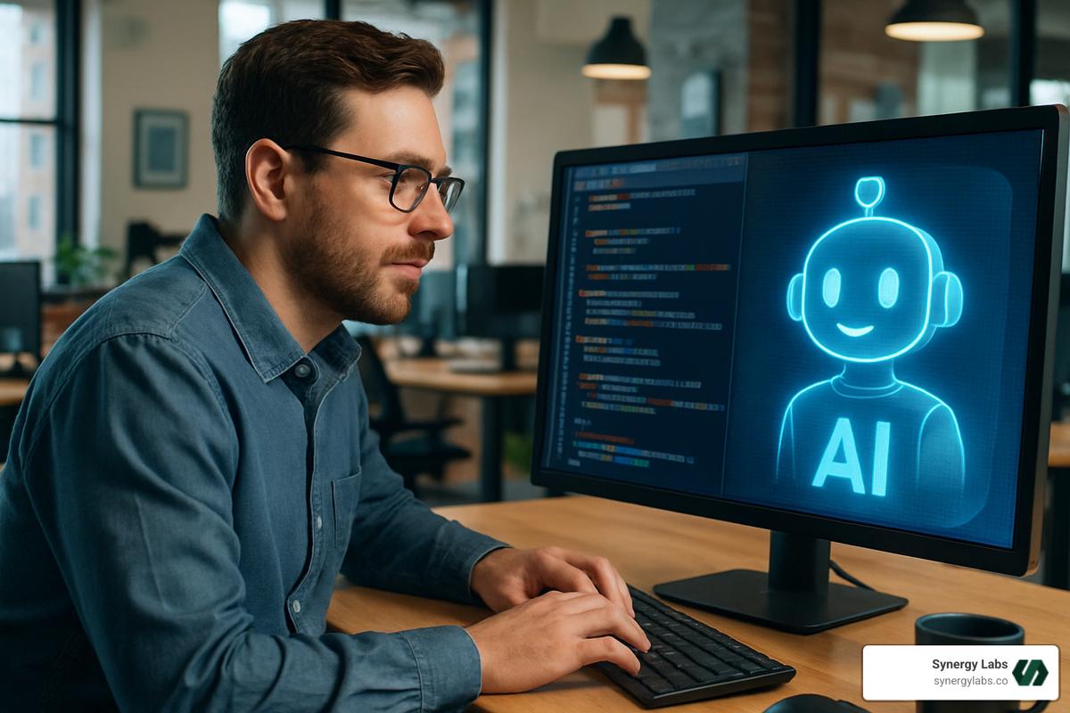 Collaboration between human developer and AI assistant - Vibe Coding