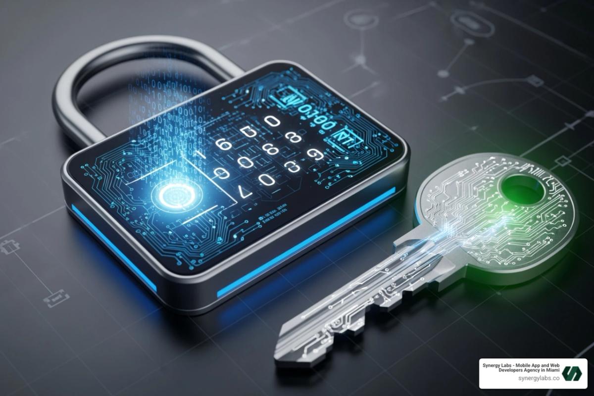 digital lock and key - how to secure mobile apps