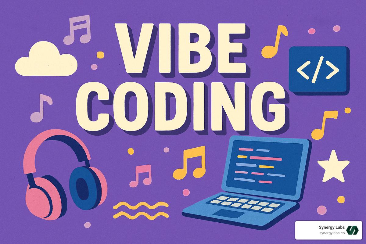 futuristic AI-first IDE concept showing conversational interface and visual architecture - Vibe Coding