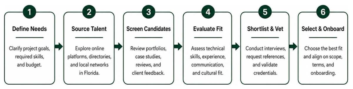 Tech roadmap process for finding developers