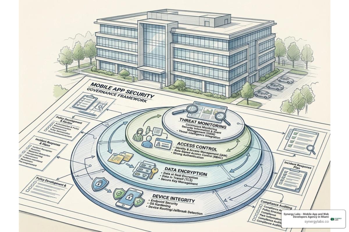 Enterprise mobile app security governance framework