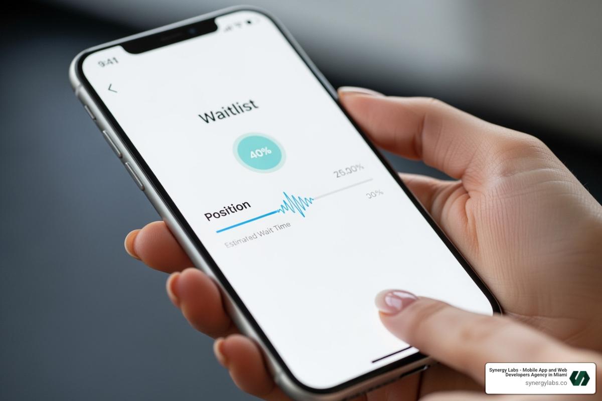 Phone screen showing "You're on the waitlist!" message for an app - Nikita Bier app strategy breakdown