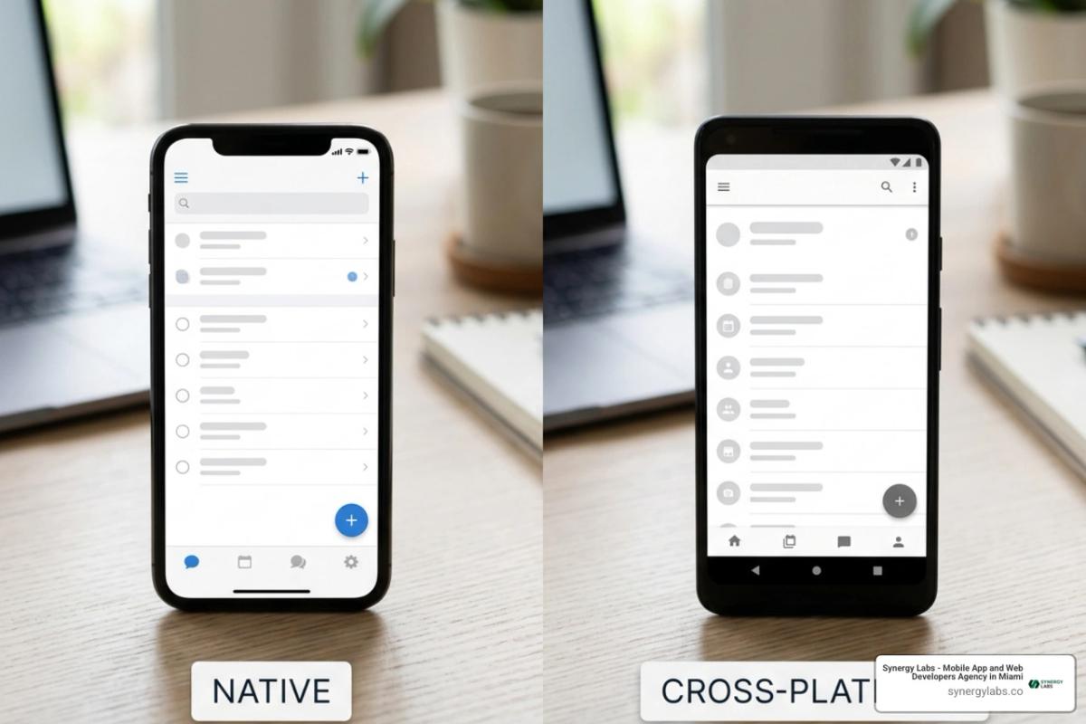 Comparison of native vs cross-platform app frameworks