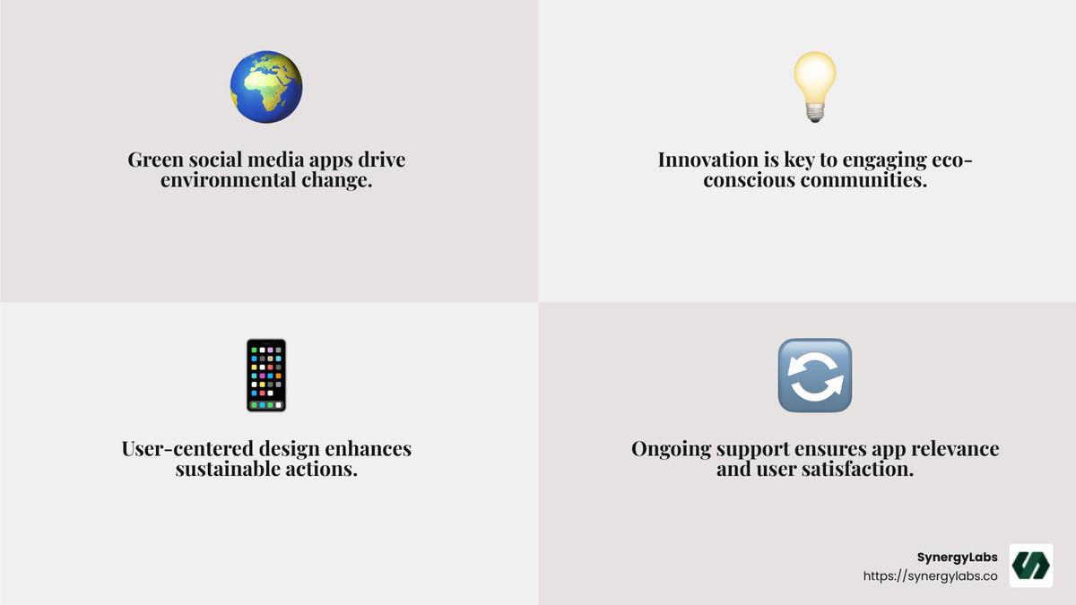 The future of green social media is bright and full of potential. - green social media app infographic 4_facts_emoji_grey