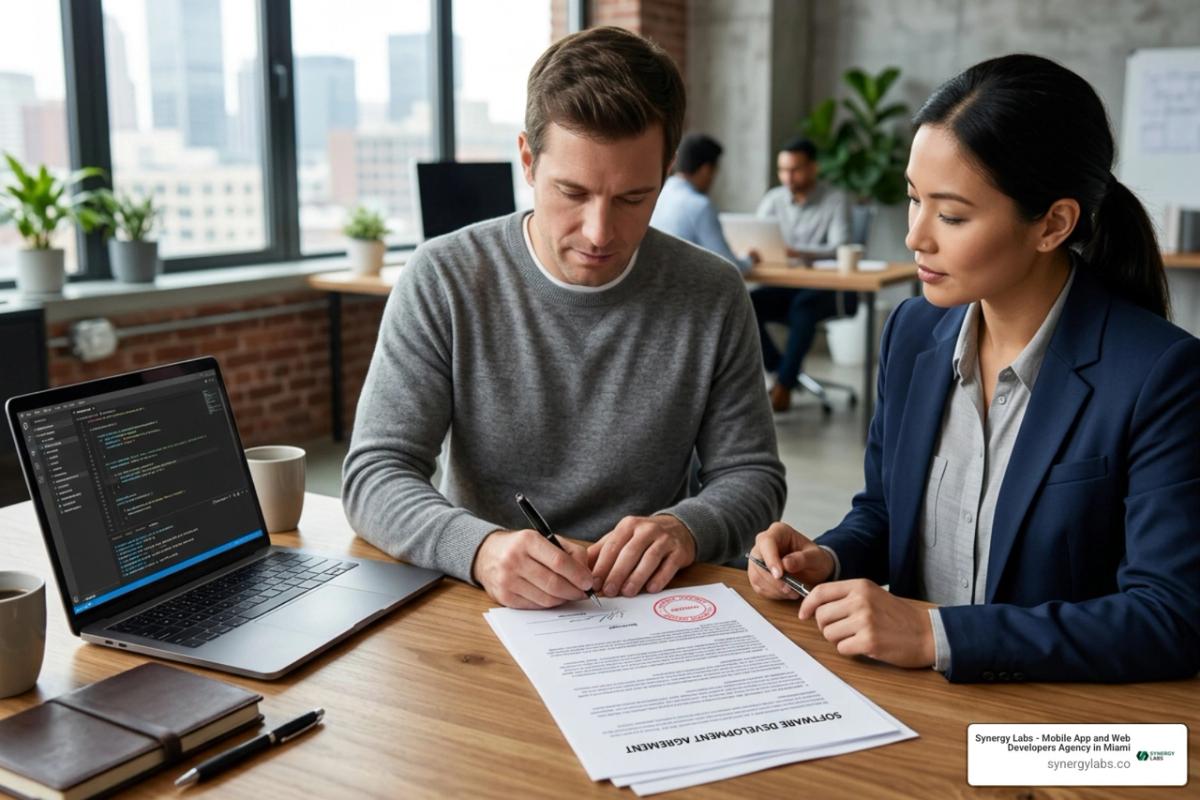 Developer NDA and software development contract agreement