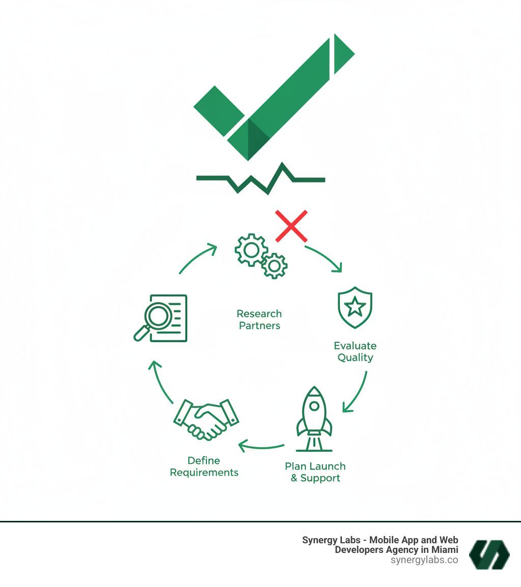 Hiring a Mobile App Development Partner in Oregon: A 2026 Guide infographic Hiring a Mobile App Development Partner in Oregon: A 2026 Guide infographic