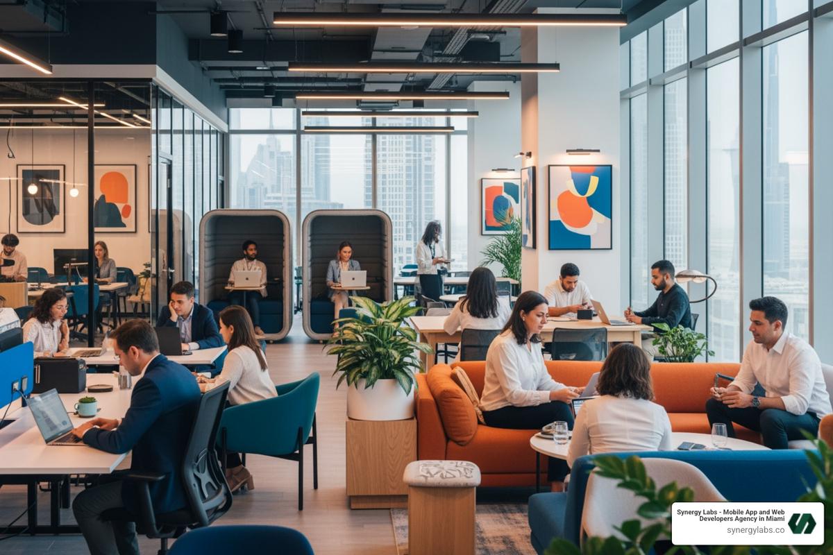 Modern co-working space in Dubai - Dubai’s No-Code and AI Startup Ecosystem in 2026
