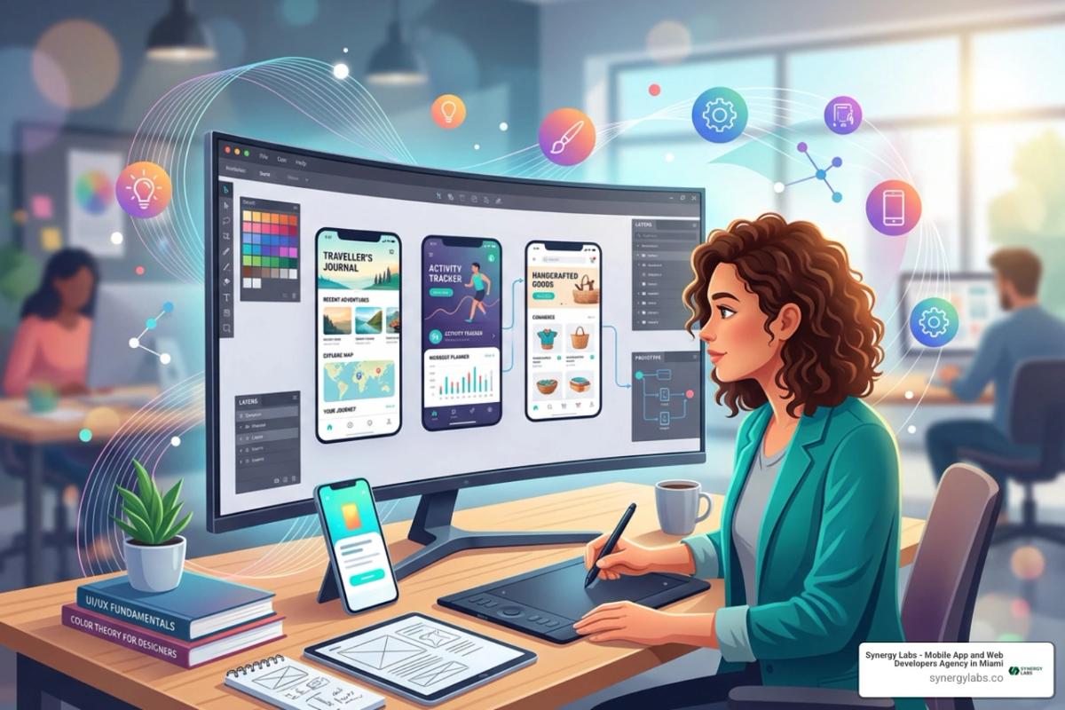 Clean mobile app layout versus cluttered layout