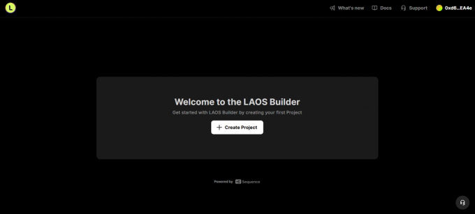 LAOS Builder start a new project