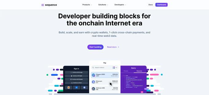 Sequence web3 stack homepage
