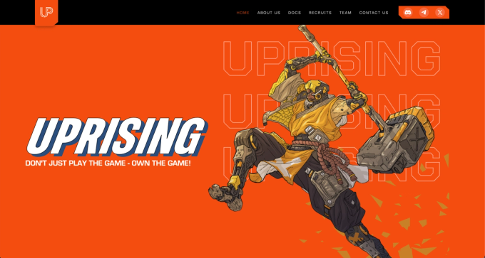 Uprising Labs website creative