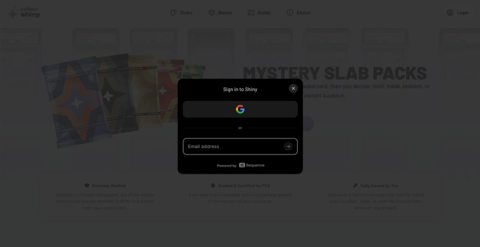 Sequence x CollectShiny login creative