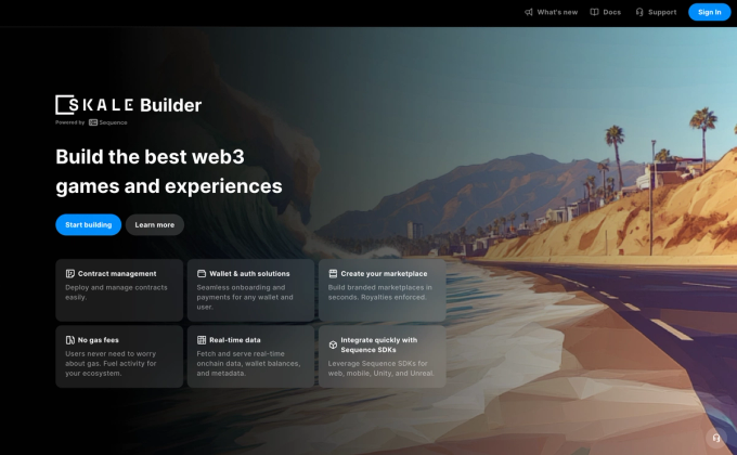SKALE Builder landing page