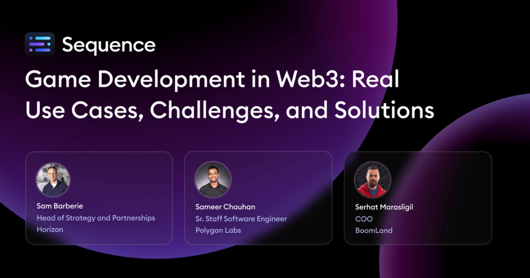 GDC Webinar feat. Sequence, BoomLand, Polygon