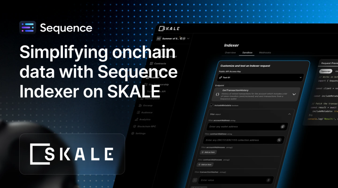 Simplifying onchain data access with Sequence Indexer on SKALE