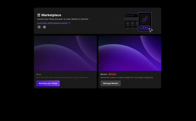 Get started with Sequence Marketplace's Shop