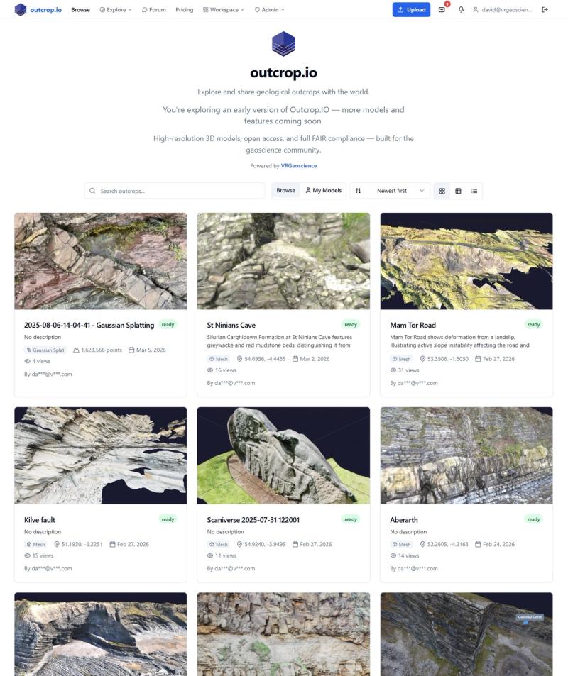 Outcrop.io is a cloud-native platform purpose-built for geoscientists to store, visualise, interpret, and share digital outcrop models. It is the infrastructure layer that the geosciences have been missing - designed from the ground up around the specific needs of 3D geological data.