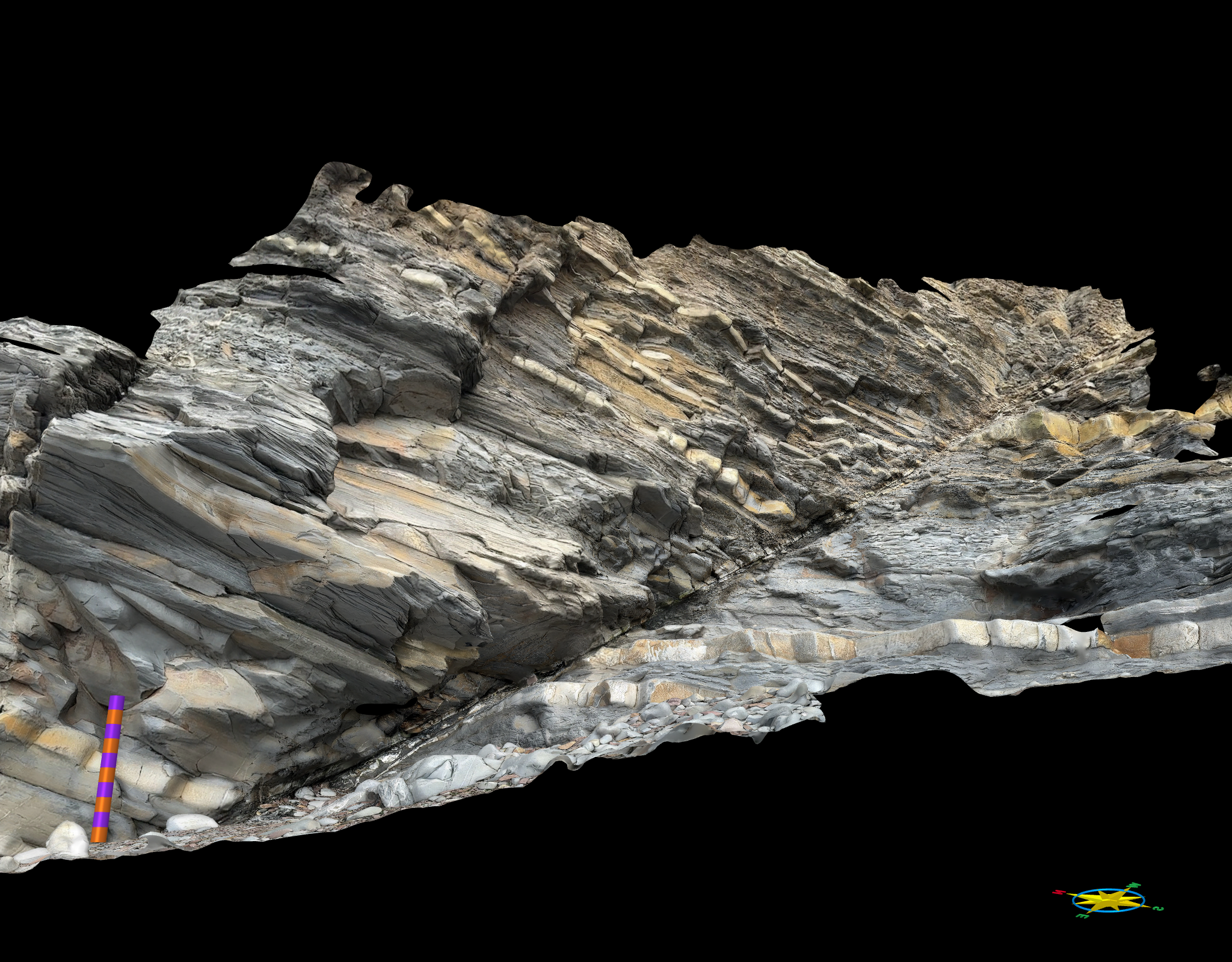 Outcrop model built using an iphone lidar