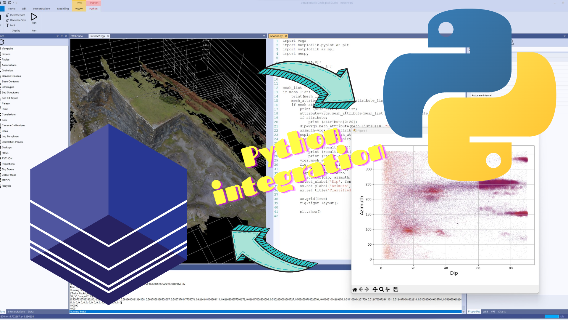 Analysing Geological Data with Python and VRGS
