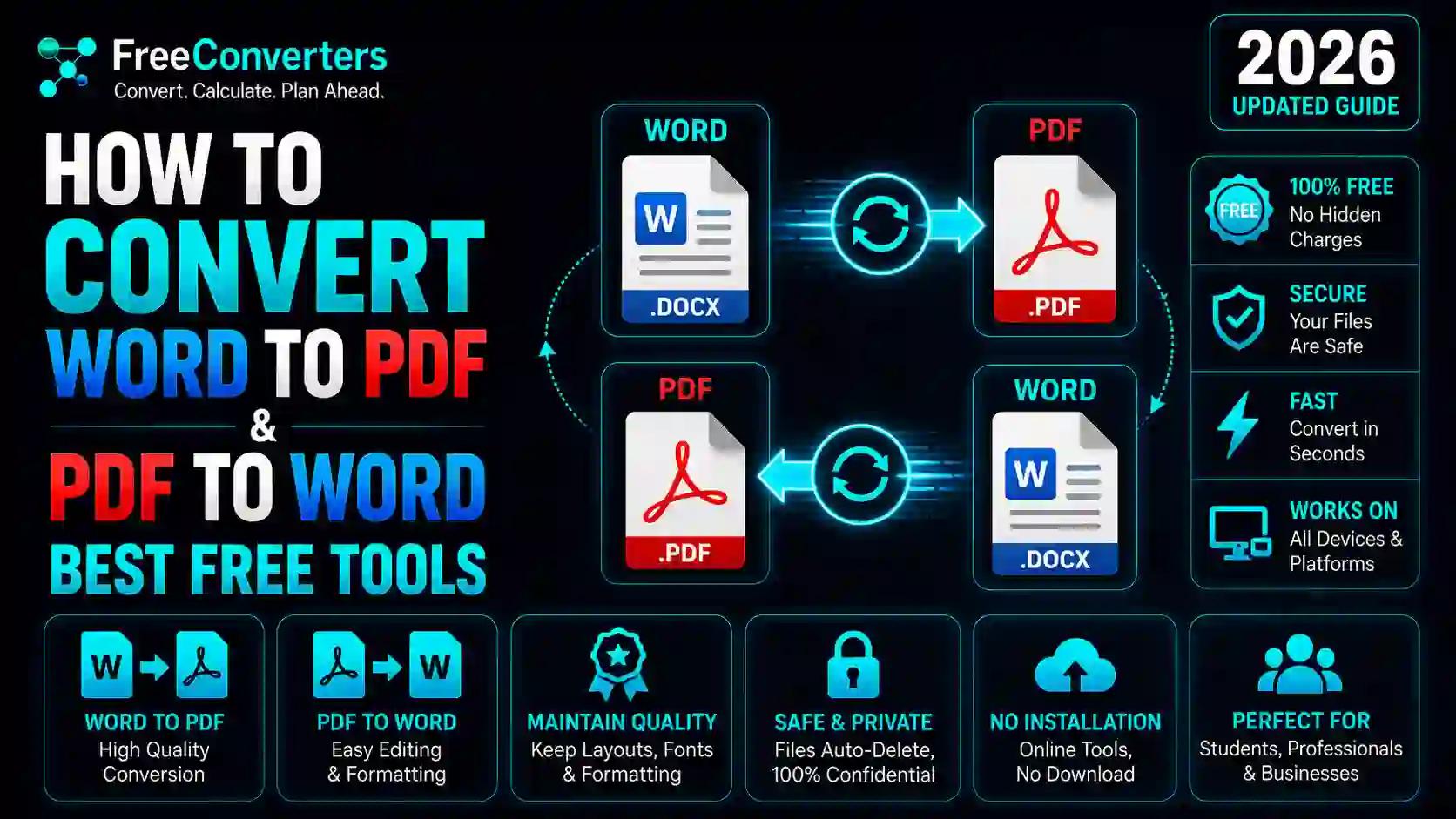 How to Convert Word to PDF and PDF to Word β Best Free Tools